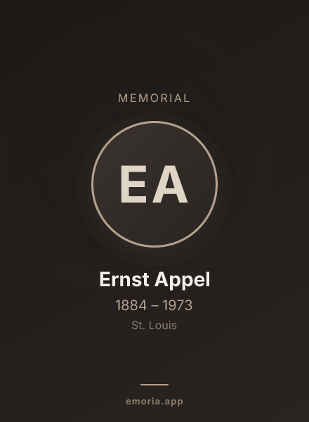 Memorial portrait of Ernst Appel