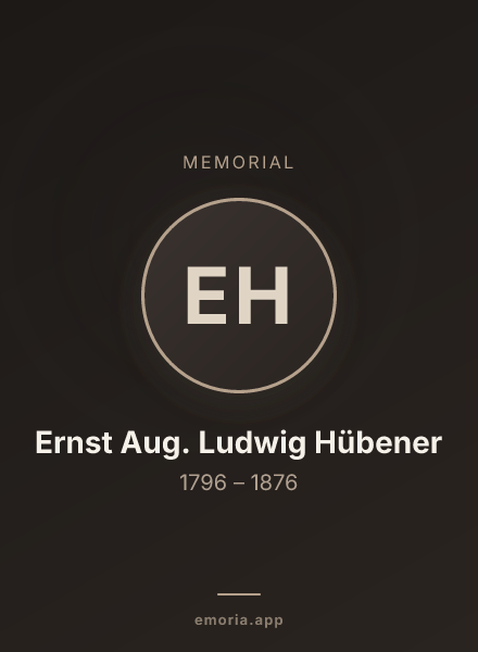 Memorial portrait of Ernst Aug. Ludwig Hübener