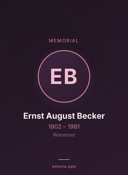 Memorial portrait of Ernst August Becker