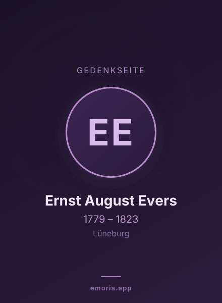 Gedenkportrait von Ernst August Evers