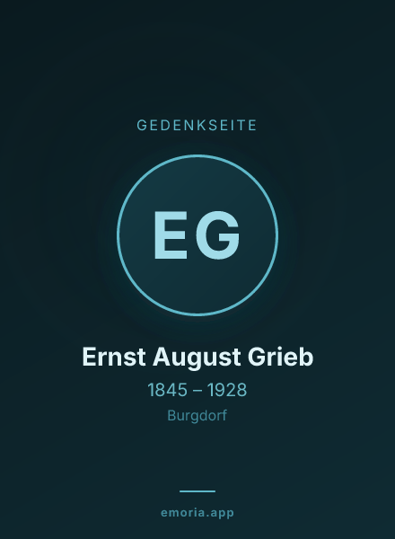 Gedenkportrait von Ernst August Grieb