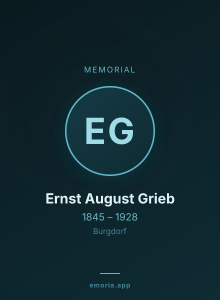 Memorial portrait of Ernst August Grieb
