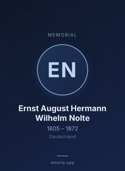 Memorial portrait of Ernst August Hermann Wilhelm Nolte