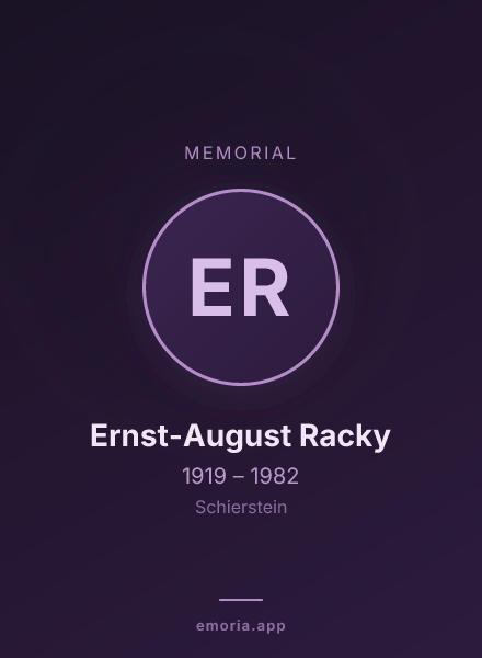 Memorial portrait of Ernst-August Racky