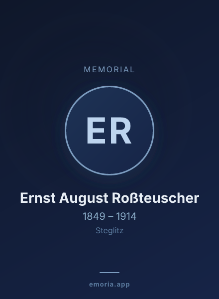 Memorial portrait of Ernst August Roßteuscher