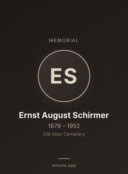 Memorial portrait of Ernst August Schirmer