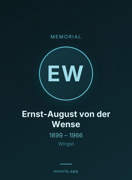 Memorial portrait of Ernst-August von der Wense