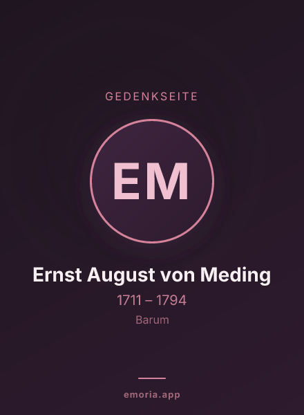 Gedenkportrait von Ernst August von Meding