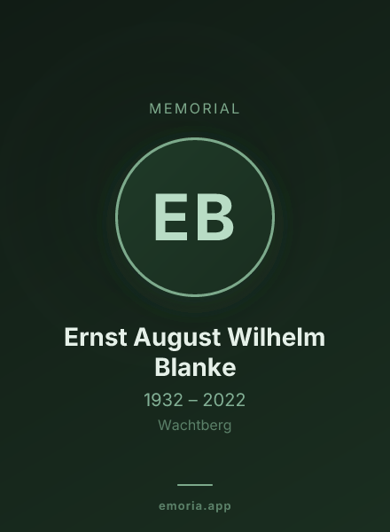 Memorial portrait of Ernst August Wilhelm Blanke