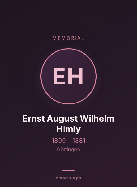 Memorial portrait of Ernst August Wilhelm Himly