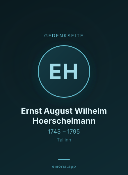 Gedenkportrait von Ernst August Wilhelm Hoerschelmann