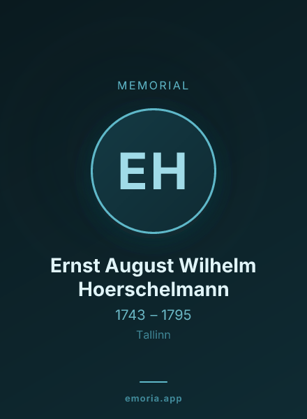 Memorial portrait of Ernst August Wilhelm Hoerschelmann