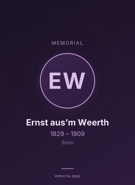 Memorial portrait of Ernst aus’m Weerth