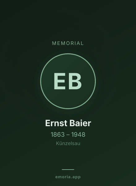 Memorial portrait of Ernst Baier