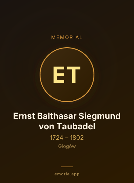 Memorial portrait of Ernst Balthasar Siegmund von Taubadel
