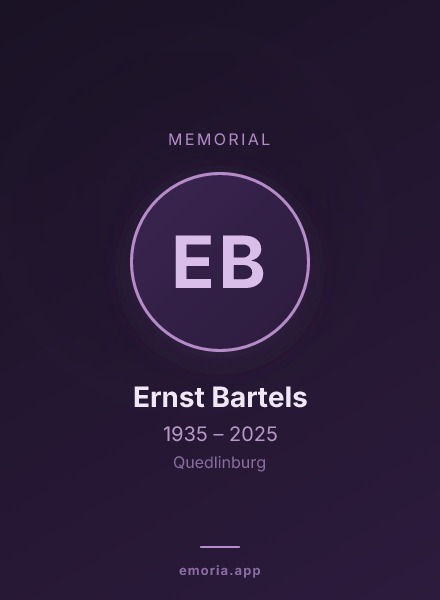 Memorial portrait of Ernst Bartels