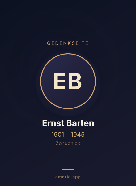 Gedenkportrait von Ernst Barten