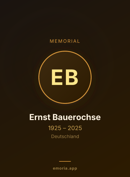 Memorial portrait of Ernst Bauerochse