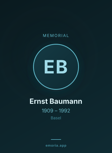 Memorial portrait of Ernst Baumann