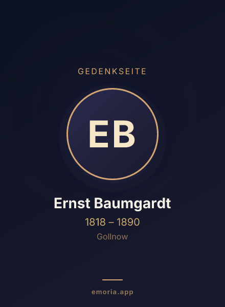 Gedenkportrait von Ernst Baumgardt