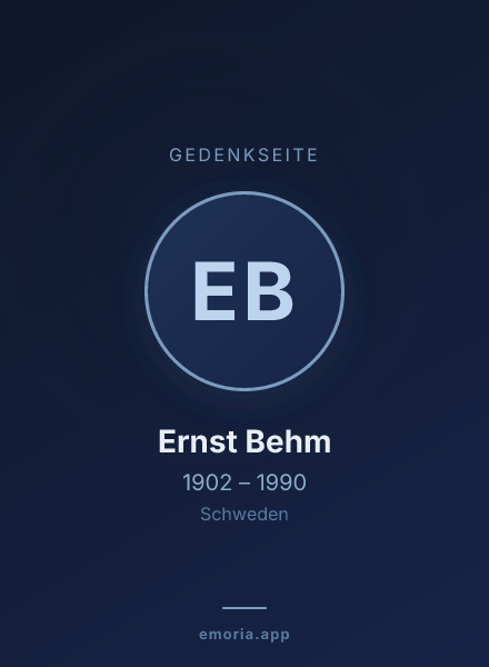 Gedenkportrait von Ernst Behm