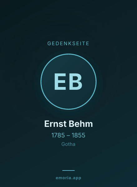 Gedenkportrait von Ernst Behm