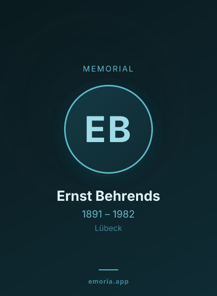 Memorial portrait of Ernst Behrends