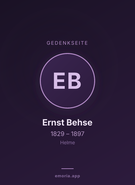 Gedenkportrait von Ernst Behse