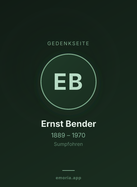 Gedenkportrait von Ernst Bender