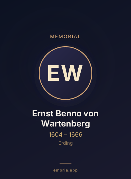 Memorial portrait of Ernst Benno von Wartenberg