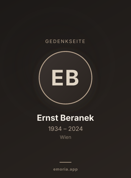 Gedenkportrait von Ernst Beranek