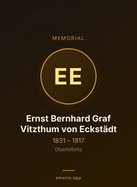 Memorial portrait of Ernst Bernhard Graf Vitzthum von Eckstädt