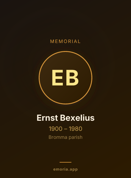 Memorial portrait of Ernst Bexelius
