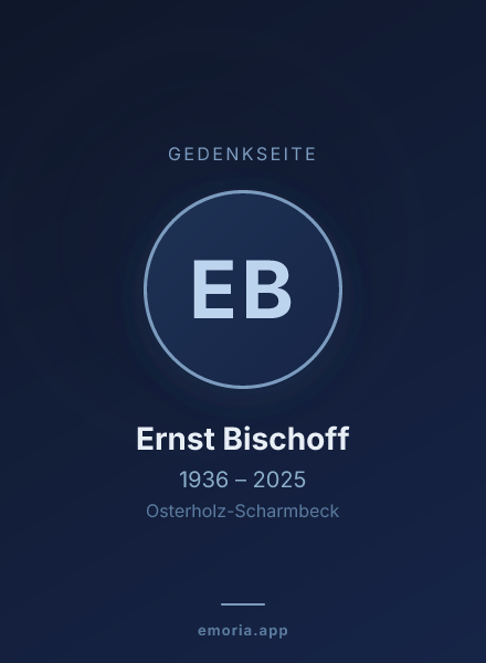 Gedenkportrait von Ernst Bischoff