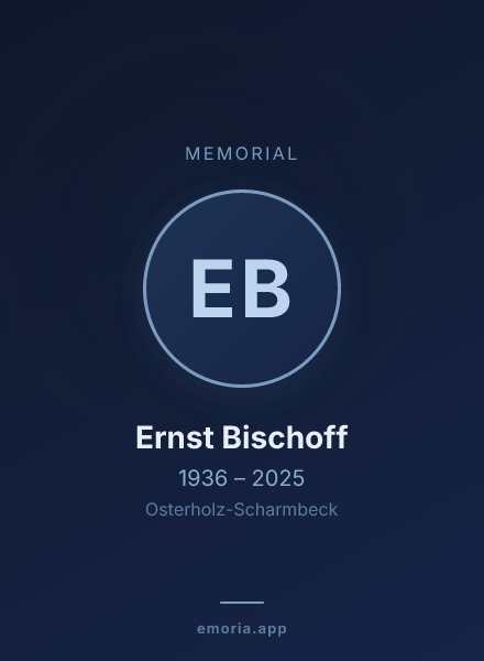 Memorial portrait of Ernst Bischoff