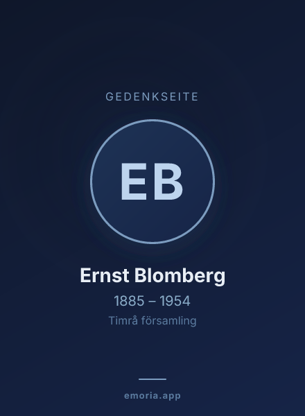 Gedenkportrait von Ernst Blomberg