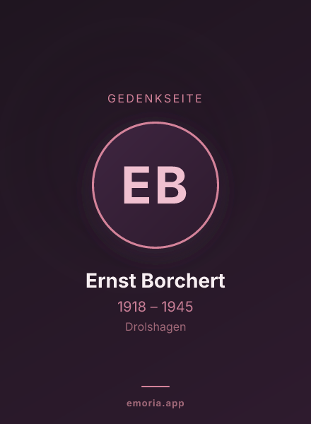 Gedenkportrait von Ernst Borchert