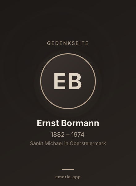 Gedenkportrait von Ernst Bormann