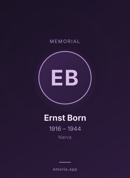 Memorial portrait of Ernst Born
