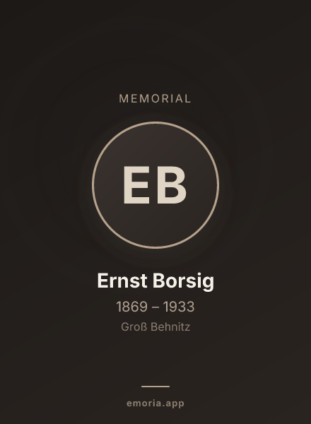 Memorial portrait of Ernst Borsig