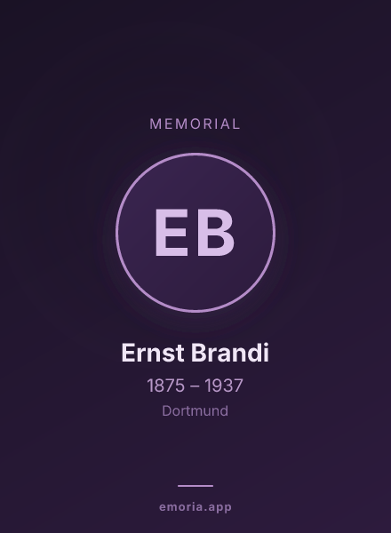 Memorial portrait of Ernst Brandi