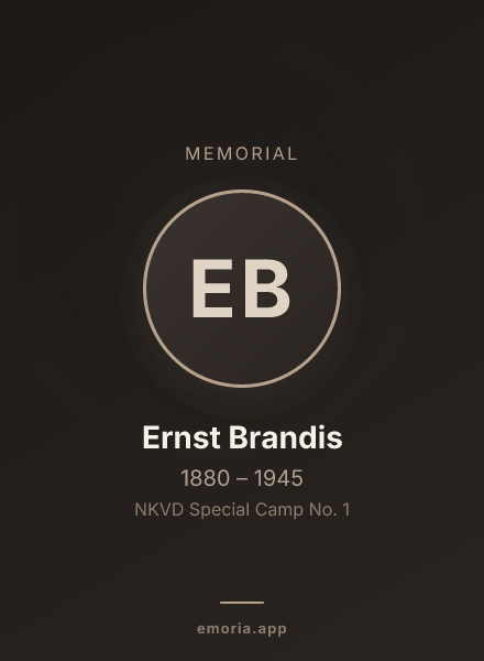 Memorial portrait of Ernst Brandis
