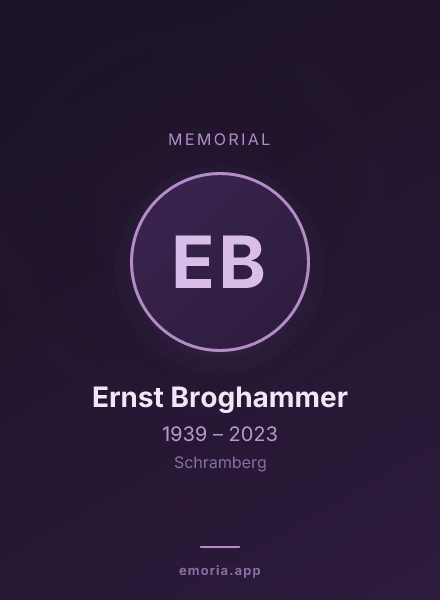 Memorial portrait of Ernst Broghammer