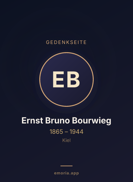 Gedenkportrait von Ernst Bruno Bourwieg