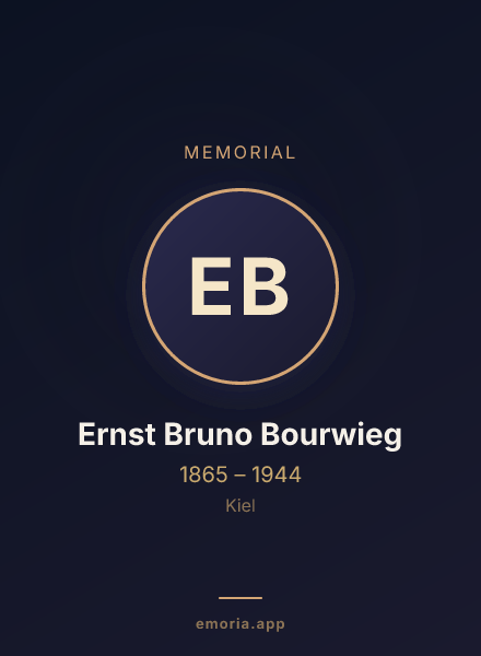 Memorial portrait of Ernst Bruno Bourwieg