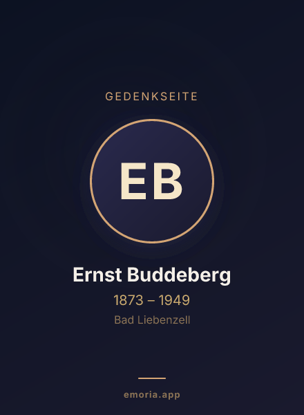 Gedenkportrait von Ernst Buddeberg