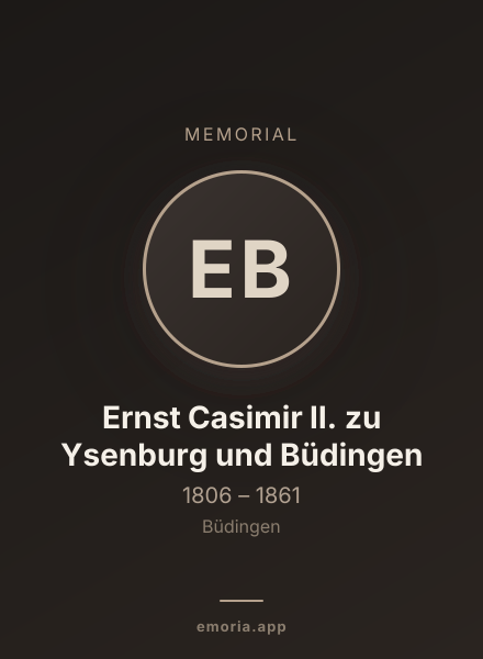 Memorial portrait of Ernst Casimir II. zu Ysenburg und Büdingen