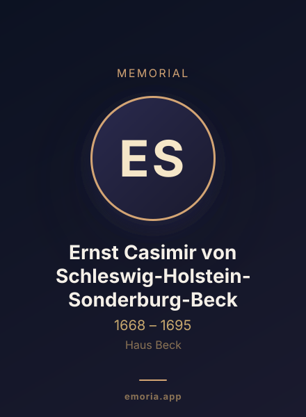 Memorial portrait of Ernst Casimir von Schleswig-Holstein-Sonderburg-Beck