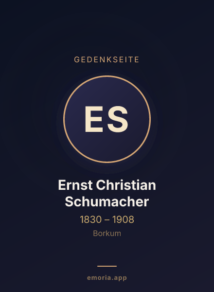 Gedenkportrait von Ernst Christian Schumacher