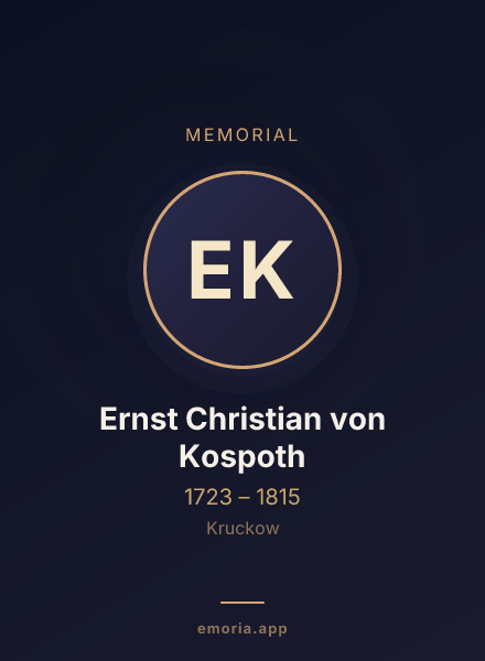 Memorial portrait of Ernst Christian von Kospoth